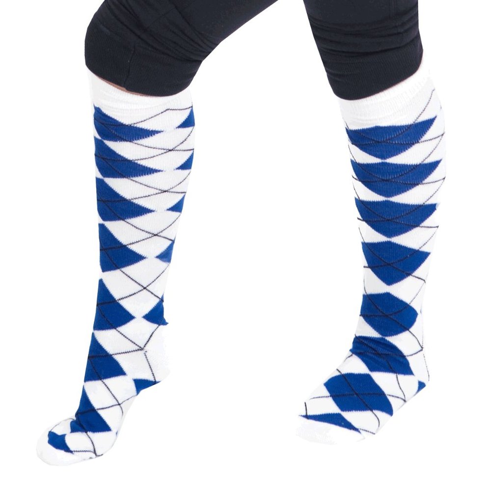Royal Blue Argyle Socks
